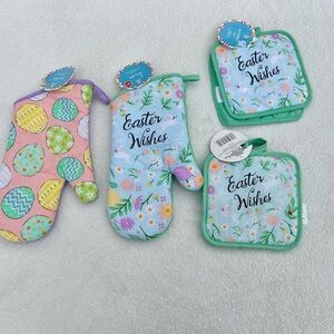 New Easter Egg Kitchen Oven Mitts Pot Holders-6 Spring